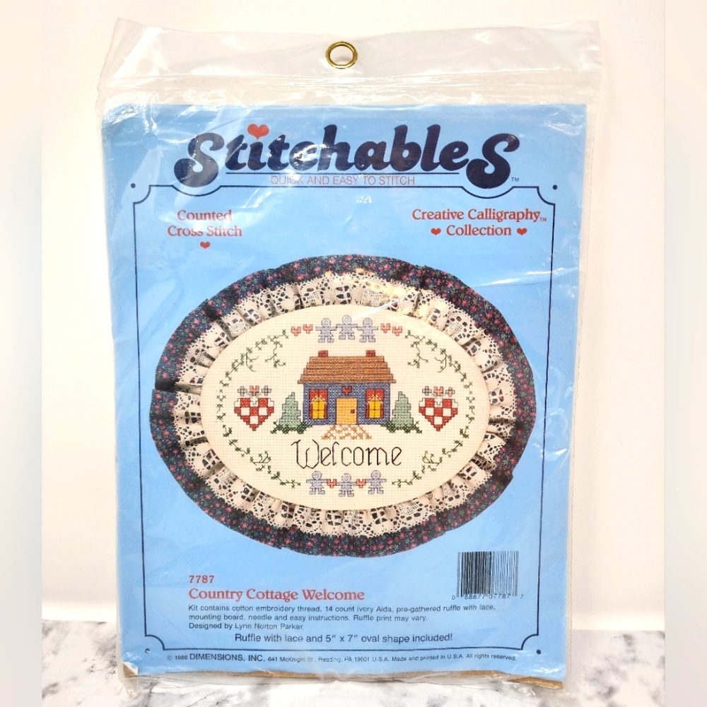 Vintage Stitchables Country Cottage Welcome Cross Stitch Kit